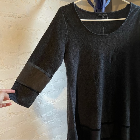 Eileen Fisher wool cashmere knit cashmere dress - Picture 6 of 9